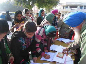 Passionate participants during registration