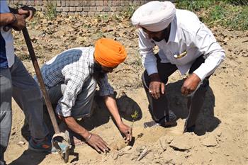 Village people came together for the noble cause.