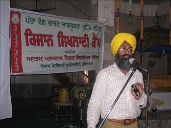 Dr.Varinderpal Singh continuing his talk.