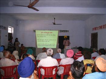 Dr Varinderpal Singh focussing on certain points during the presentation.